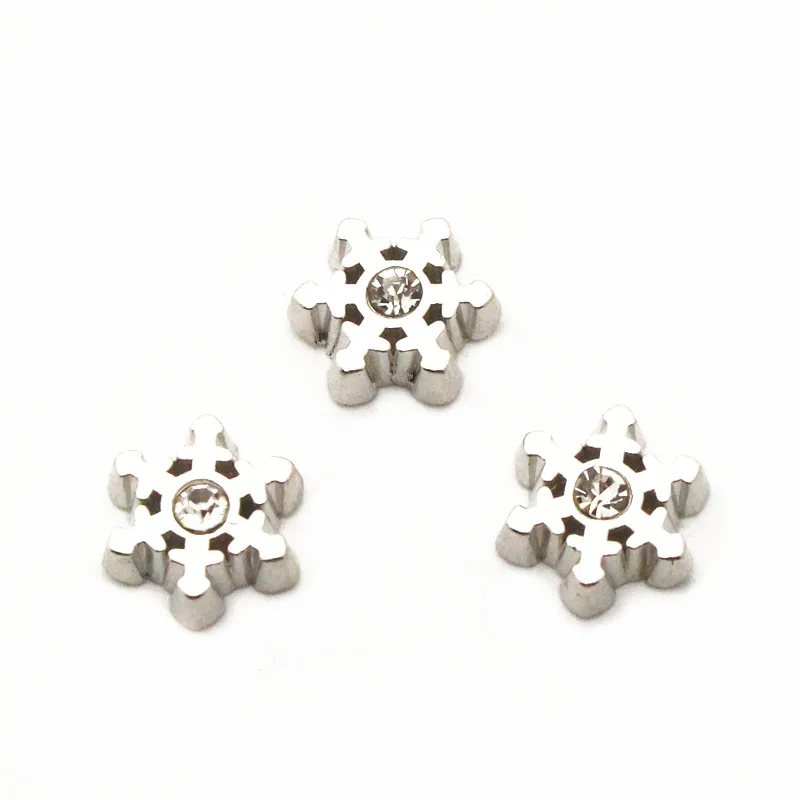 

12pcs/lot charms snowflake Floating Charms for Floating Memory charms Lockets DIY Jewelry