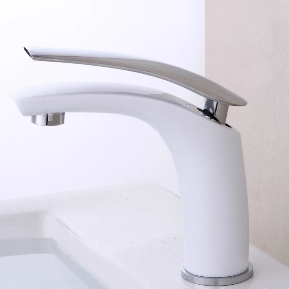 

Basin Faucets Antique Brass Bathroom Sink Single Handle Hole Bath