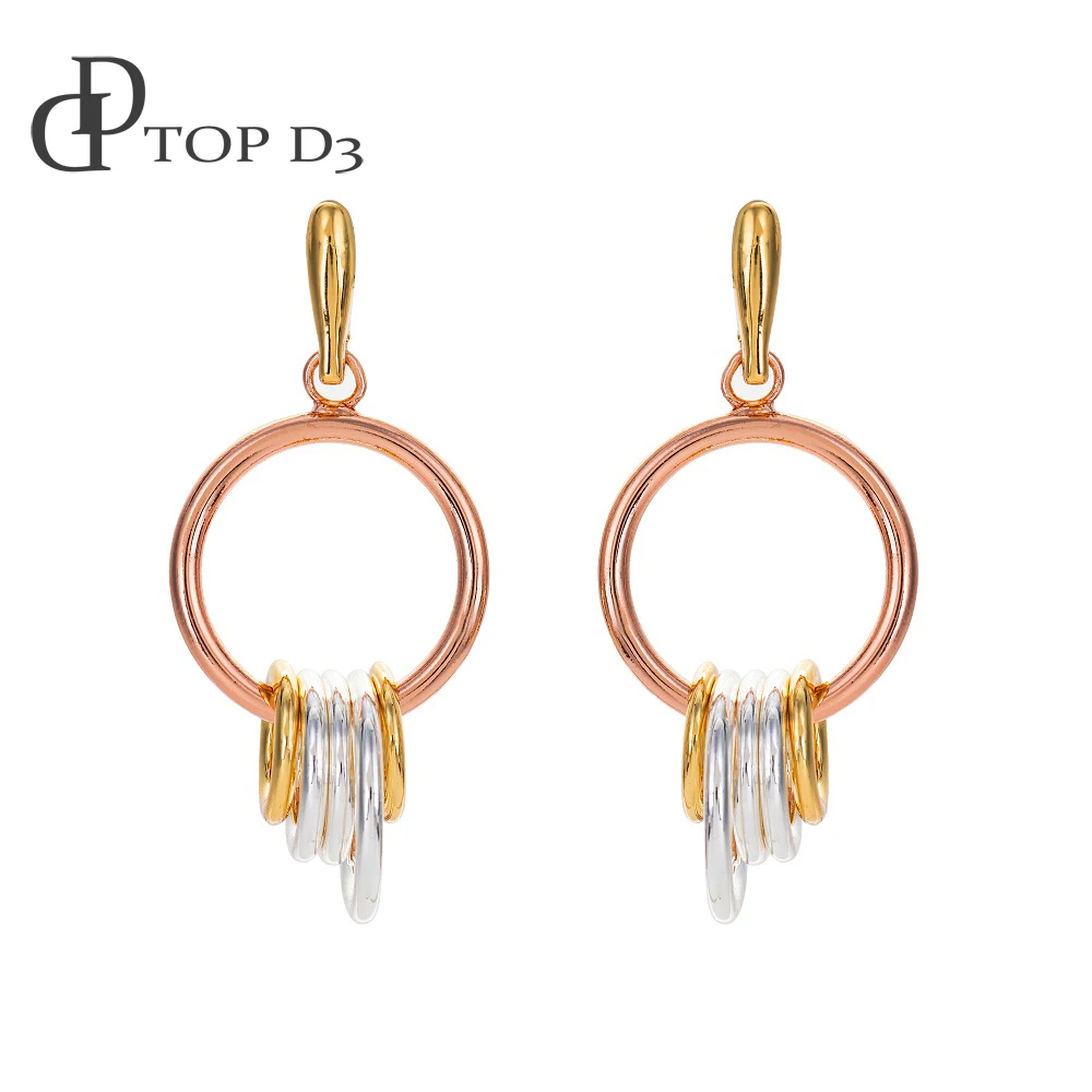 Женские круглые серьги кольца Top d3 2020 модные массивные золотого цвета в стиле
