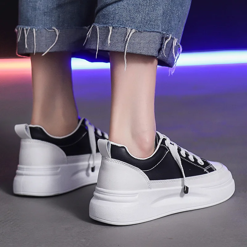 

New Style White Shoes Women's 2020 Spring Versatile Korean-style Thick Bottomed Casual Sports Shoes Women Shoes Fashion Autumn