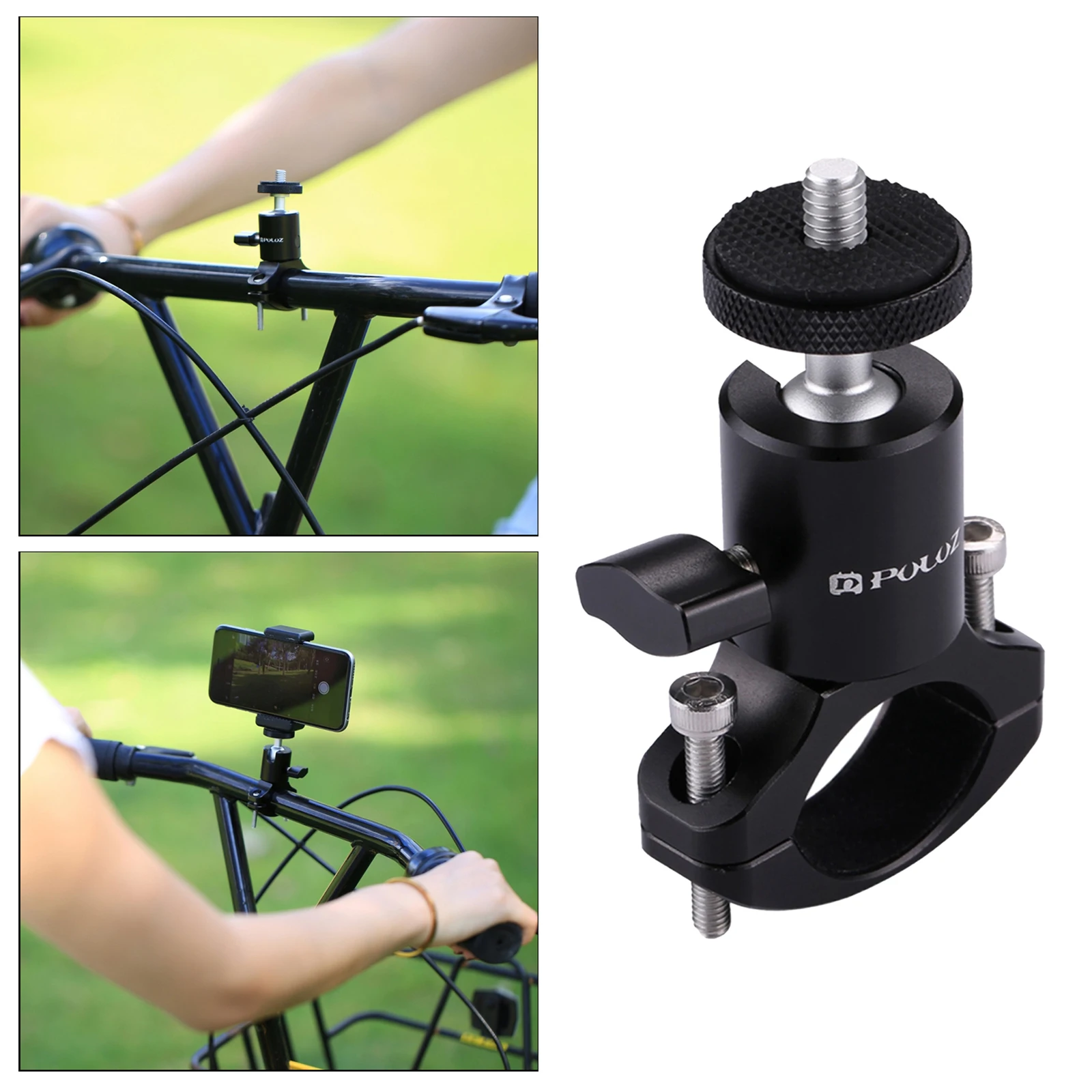 

Быстросъемные трубки 20-35 мм для руля, трубные зажимные крепления для GoPro и т. д., вращение под несколькими углами