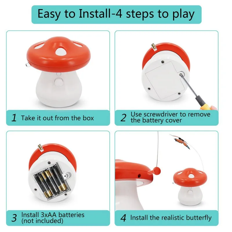 

Fun PetsTurntable Toy Electric Led Cat Laser Smart Cat-Teasing Stick Toys Attract The Attention Of Cats Interactive Cat Toy