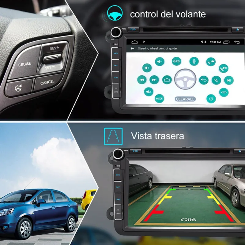 AWESAFE 2 Din Android 8 1 мультимедийный плеер Автомобильный DVD GPS навигация для VW Volkswagen GOLF 6