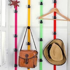 Вешалка-органайзер для хранения вещей, 2 шт., регулируемая, без гвоздей, высокая прочность