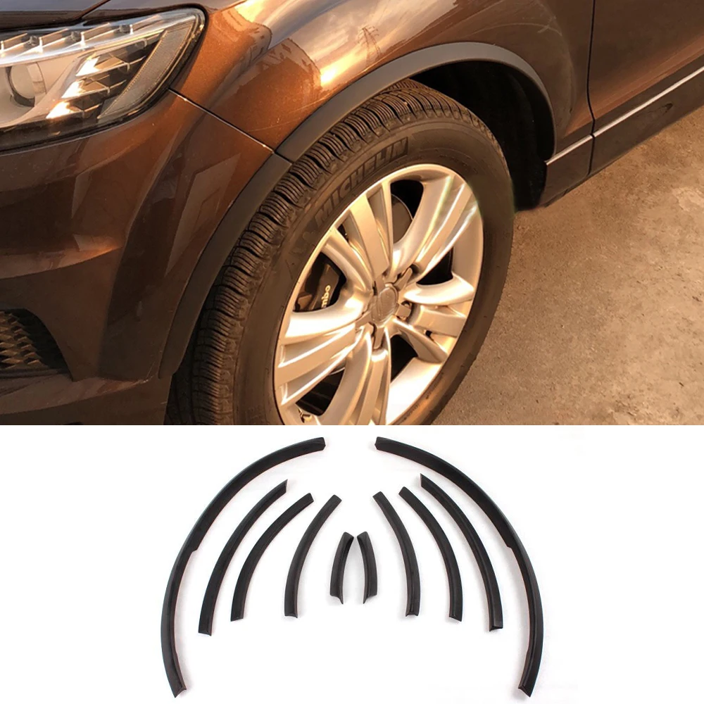 Черные накладки на колеса из искусственной кожи для Audi Q7 RSQ7 Sline 2006 2015|fender flares|fender