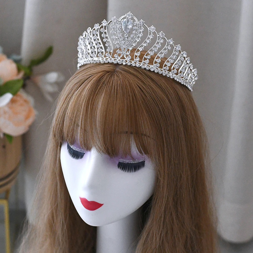 

TOPQUEEN HP325 Wedding Tiara Crowns for Bride - Royal Bridal Headpiece Rhinestone Princess Tiaras for Women Birthday Headbands