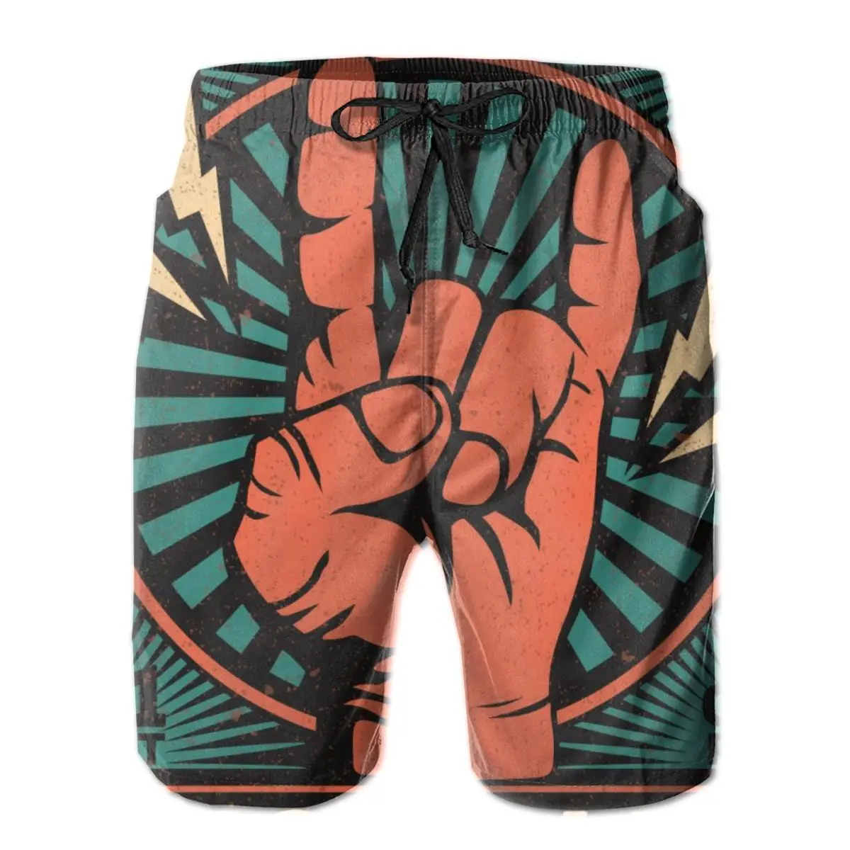 

Summer beach swimsuit men's quick-drying swimwear Retro Music Festival men breathable swimwear beach shorts sexy male swimsuit