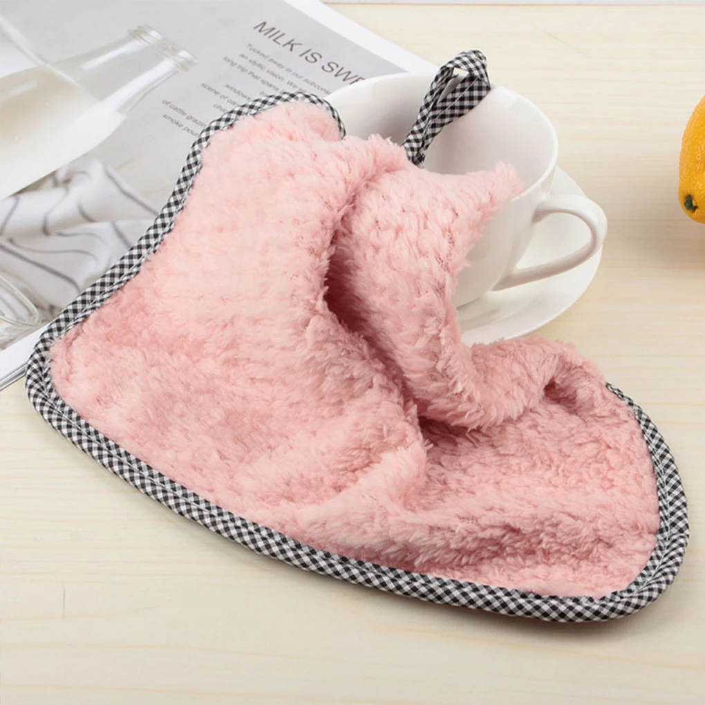 

Kitchen Daily Dish Towel Cleaning Towel Absorbent Rag Scouring Pad Coral Velvet Fiber Kitchen Dishcloth Household Washing Rag