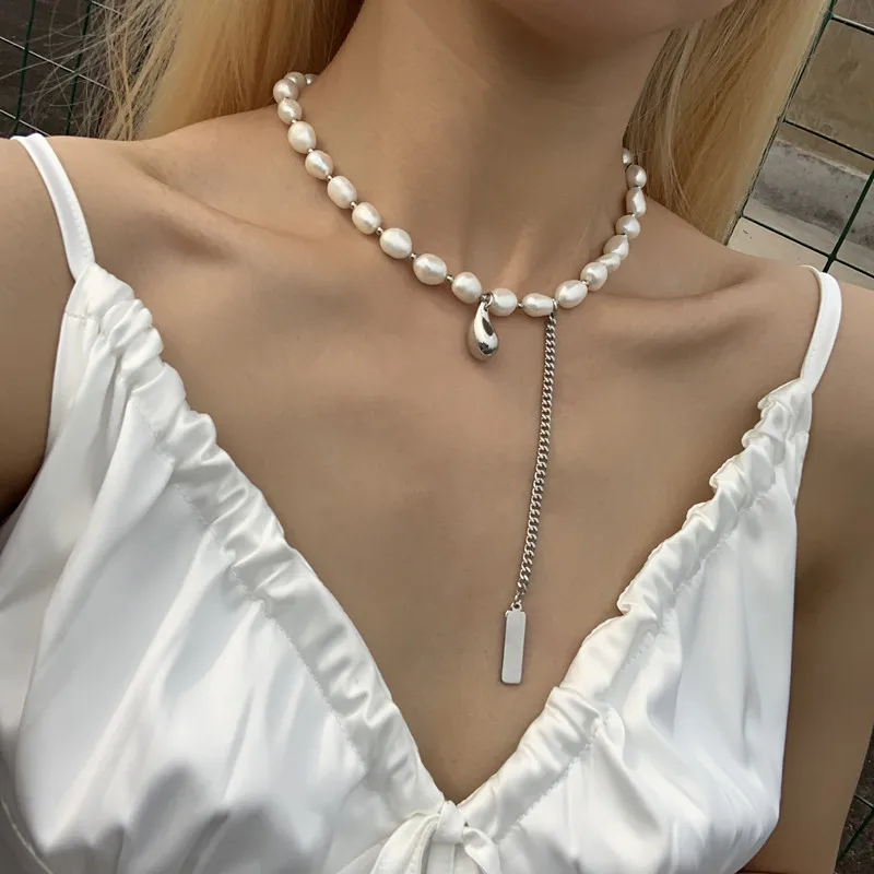 Позолоченное ожерелье ZAfresh из натурального жемчуга в стиле барокко 14 к Женские