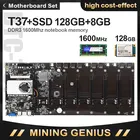 Материнская плата 8 GPU для майнинга биткоинов, криптовалюминесцентная майнинга, 128 ГБ MSATA SSD DDR3 8 Гб 1600 МГц, комплект ОЗУ