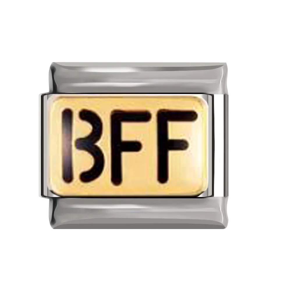 I Hapiship ромашка лодка соска единорог Радуга BFF сердце кулон с изображением петуха подходит 9 мм браслет из нержавеющей стали звенья ювелирные изделия DJ194 - Окраска металла: I