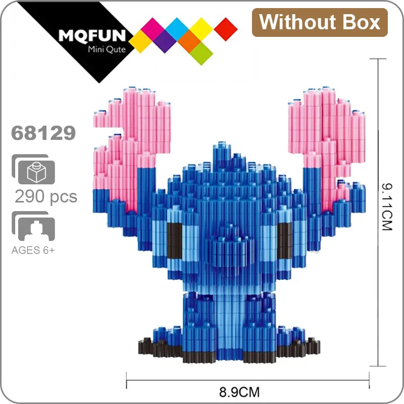 68129 Without Box LInkgo милые аниме из мультфильмов стежка Мини фигурки алмазные мини строительные блоки кирпичи сборки модели образовательных игрушек - Цвет: 68129 Without Box