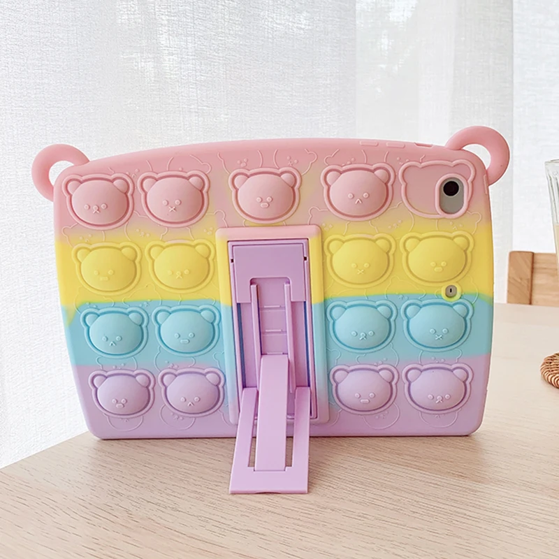 

For iPad Air 1 2 3 4 Mini 5 4 3 10.5 10.9 10.2 2019 2020 Pro 11 2018 9.7 2017 Relive Stress Fidget Toys Silicone Tablet Case