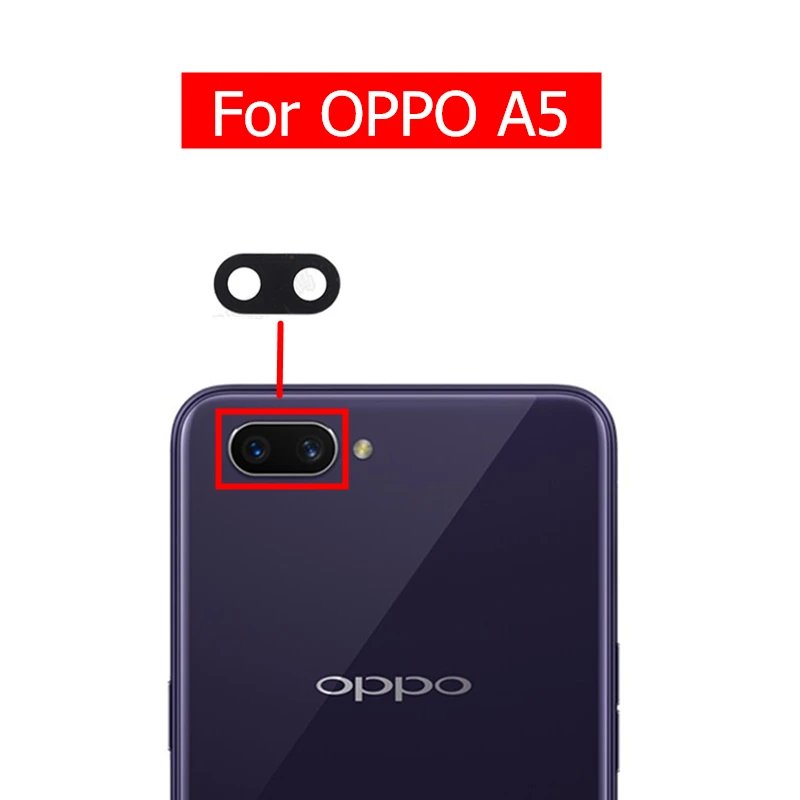 2 шт. для камеры OPPO A5 стеклянный объектив задняя камера с 3M клеем Запасные