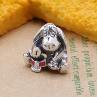bewill authentic 925 sterling silver winnie the pooh donkey eeyore beads fit original bracelet pendant diy jewelry charms gift