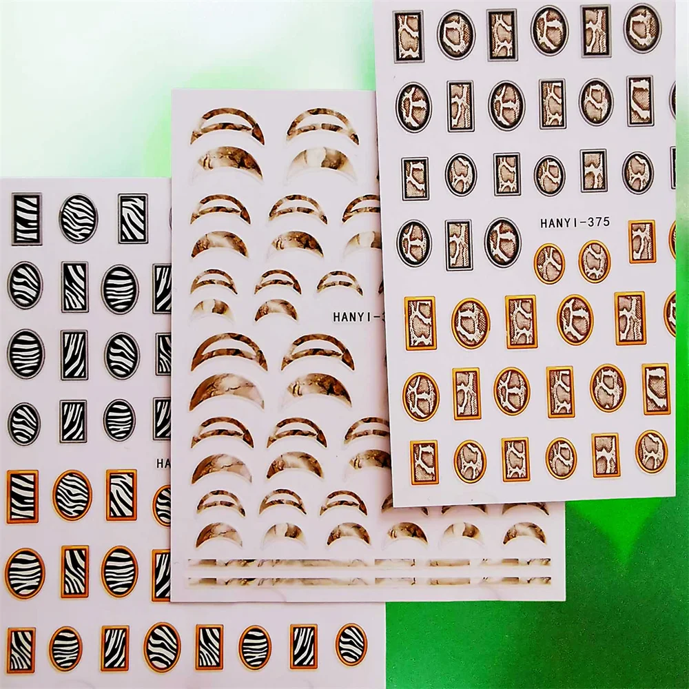 

Cartoon Zebra and leopard nail stickers 3D Back glue Nail decal Nail sticker Nail decoration Nail art Nail tool Nail ornament