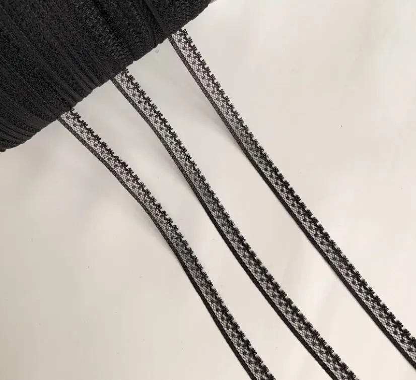 20 м/лот тонкие милые черного и белого цветов с декоративной шнуровкой отделкой