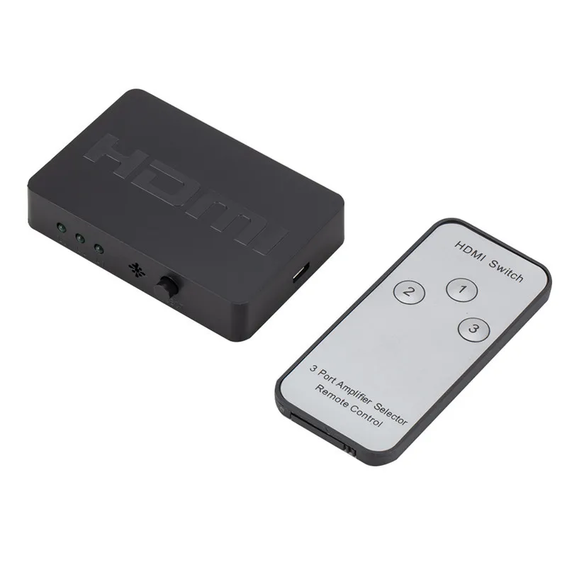 

HD 3 Input 1 Output Mini 3 Port HDMI Switch Female To Female Switcher Splitter Box Selector for HDTV 1080P VIdeo Switcher