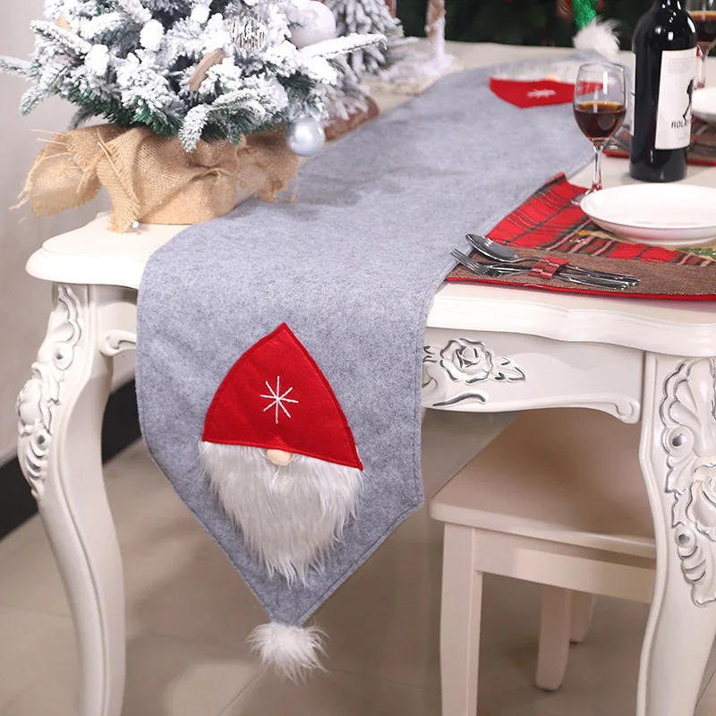 

Leeiu 35X175cm Faceless Doll Christmas Table Runner 2021 Merry Christmas Decoration For Home New Year Tablecloth Flag Xm