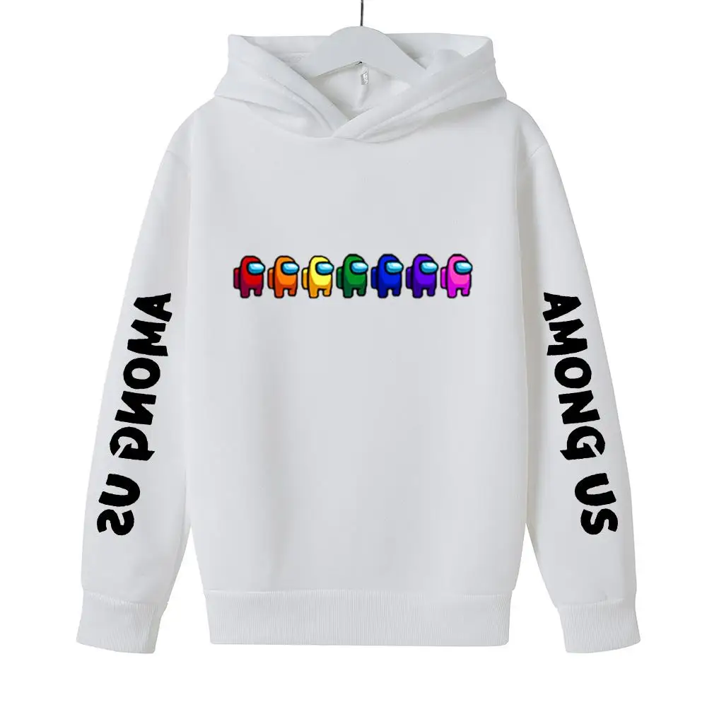 

Kids Oversized Hoodie Trending Game Impostor Sudadera Hombre Among Us Cartoon Teen Harajuku Streetwear