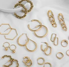 Модные круглые серьги-кольца золотого цвета с бусинами Висячие серьги для женщин толстые маленькие кольца Эффектные серьги-цепочки женские ювелирные изделия