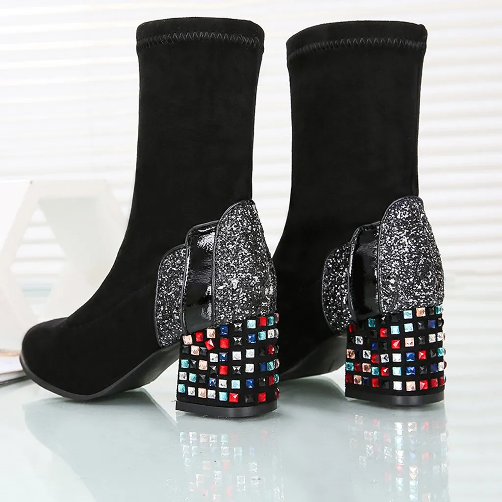 Женские ботинки Осень-зима 2019 женская обувь Брендовые женские ботильоны на