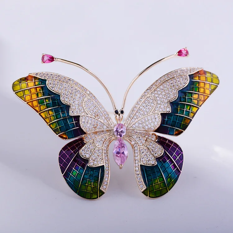 

Colored Enamel Brooches Insect Butterfly Jewelry Fasion Pin for Women's Clothes Scarf Buckle Garment Accessories Pin Gift