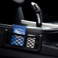 10pcs car organizer storage bag auto paste net pocket phone holder universal accessories
