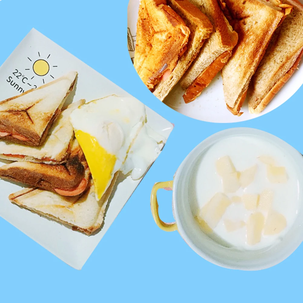 Электрическая машина для сэндвичей гриль тостер хлеба антипригарная выпечки на