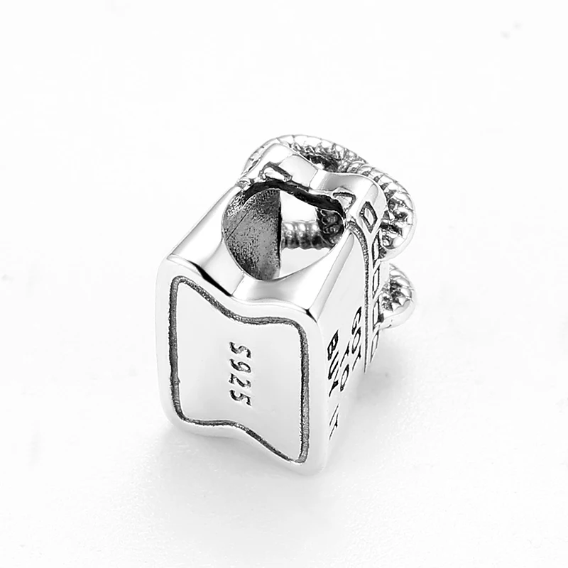 Настоящее 925 пробы серебро шоппинг тоут изящные бусы ювелирное изделие подходят