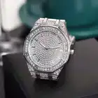 Роскошные мужские часы полностью Сверкающие Золотые часы мужские Стразы Наручные часы уникальные часы со стразами подарок для мужчин Relojes Para Mujer