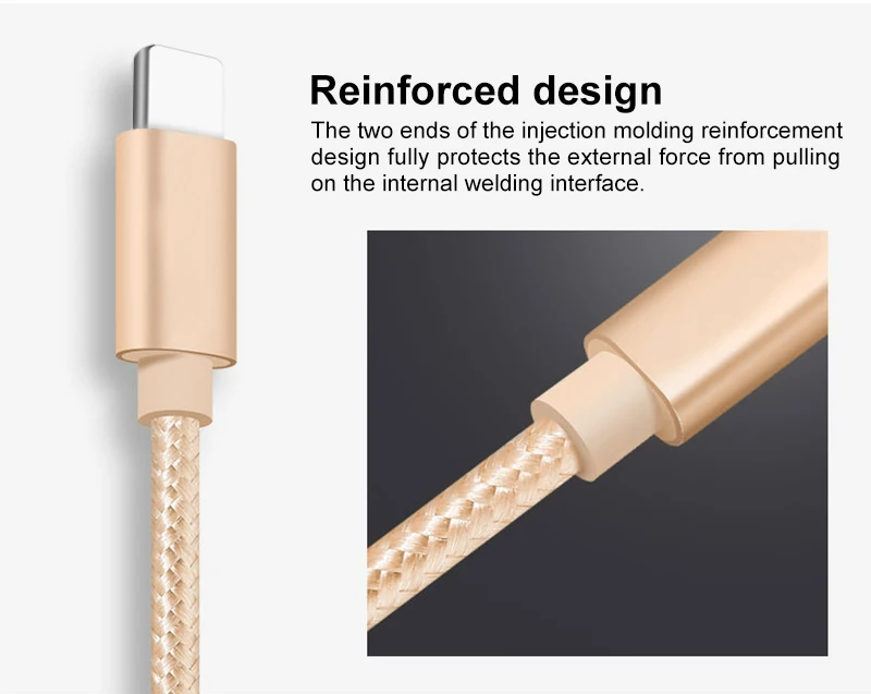 USB-кабель VOXLINK 8-контактный в нейлоновой оплетке для iphone x 8s 7s быстрая зарядка