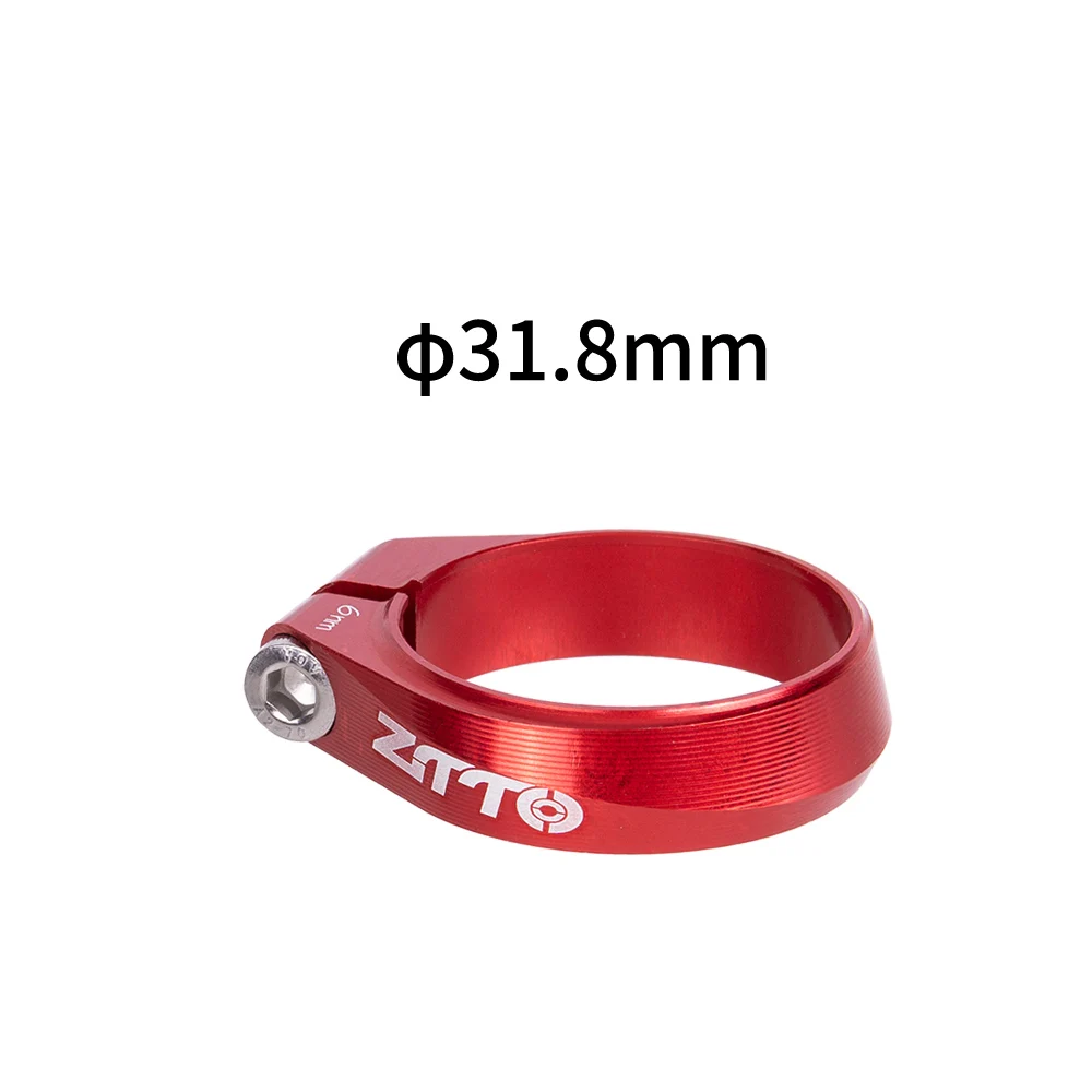 Red 31.8mm CNC ZTTO алюминиевый сплав CNC Сверхлегкий дорожный велосипед MTB Горный зажим для сидения велосипеда 31,8 34,9 мм дюймов Подседельный штырь трубка зажим запчасти для велосипеда - Цвет: Red 31.8mm CNC