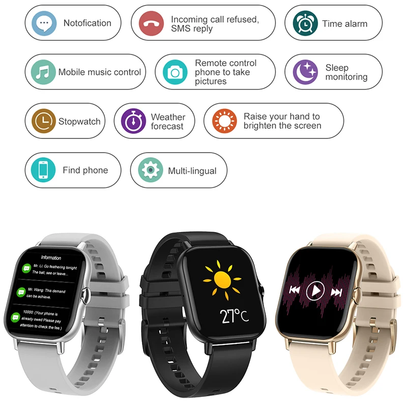 

Dreamnice Smartwatch 2021 Android Men Women Smart Watch Men Bluetooth Call Answer Smart Watch For Xiaomi MI Huawei Apple Phone