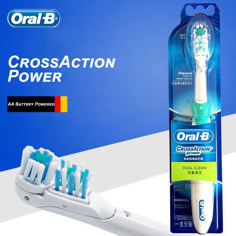 Oral B электрические зубные щётки Зубная щётка Cross Action с двойным вращающимся и