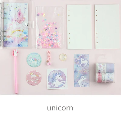 Unicorn Kawaii океан ноутбук вишня А6 спираль переплет Еженедельный планировщик список дел Органайзер журнал тетради школьные принадлежности - Цвет: Unicorn