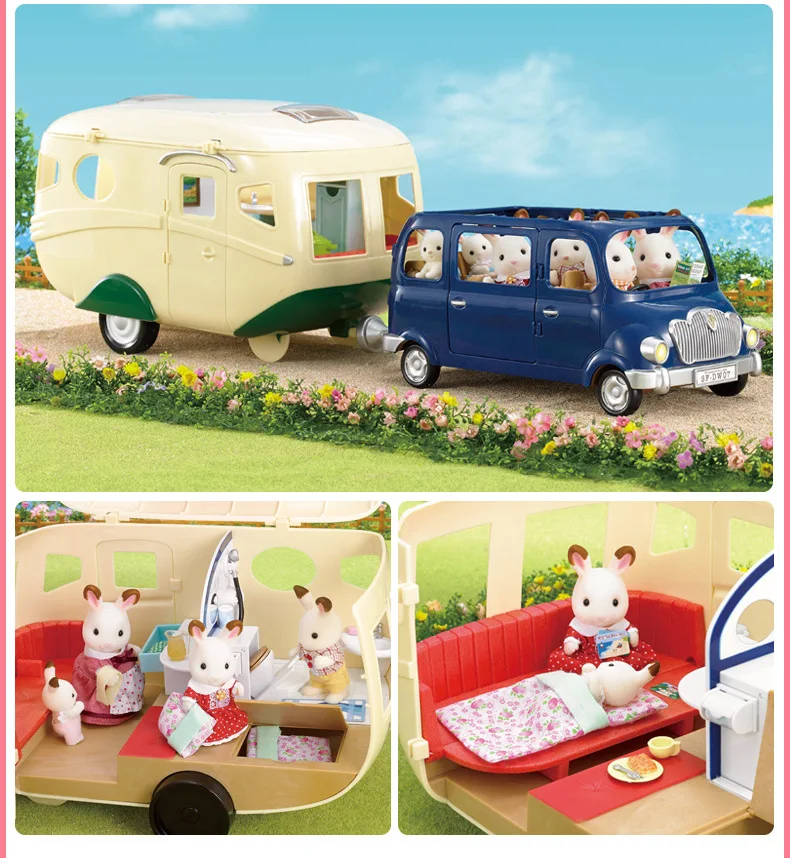 Sylvanian Families игрушка Sylvanian Families Camper игровой дом для девочек кукла модель игрушечная машинка 5045