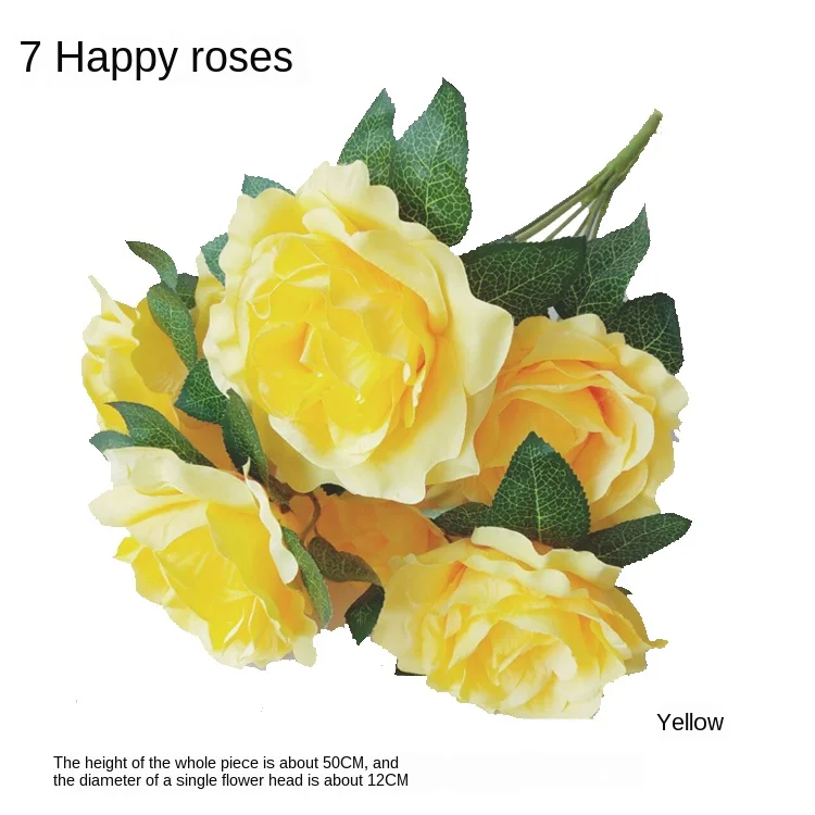 Искусственные цветы из гортензии оранжевого и желтого цвета для дома декор