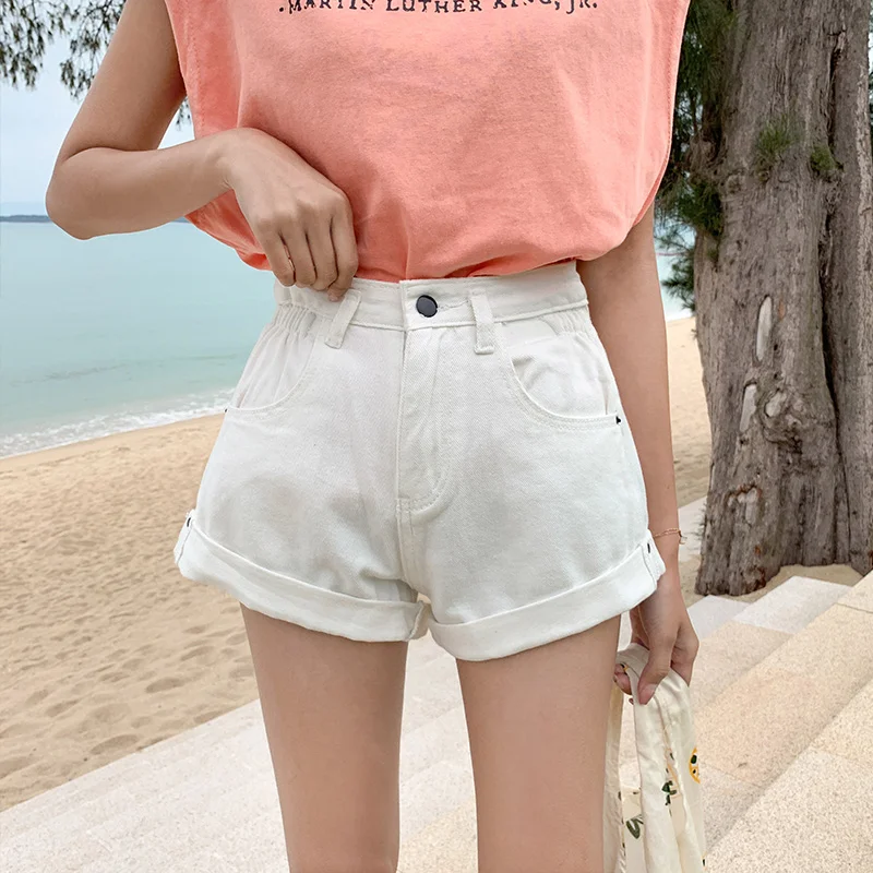 

2021 Spring Summer Shorts Feminino High Waist Sexy Vinatge Jeans Shorts