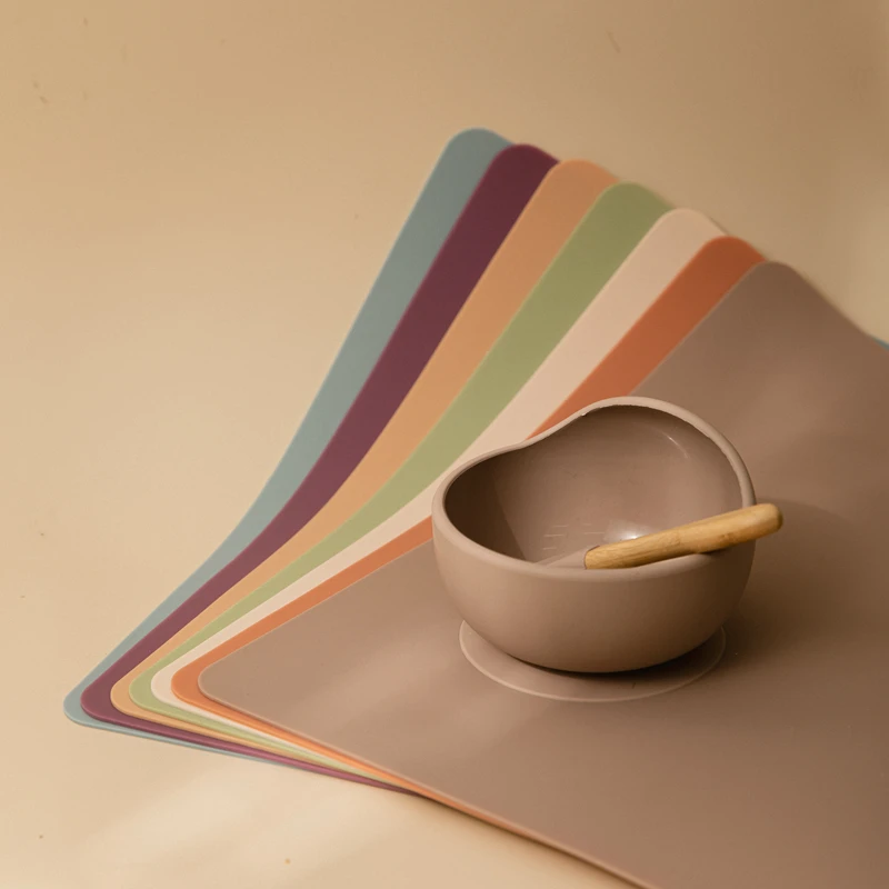

Food Grade Baby Silicone Placemat Baby Kid Heat Resistant Mat BPA Free Silicone Table Mat Baby Dining Table Pads Supplies 2021