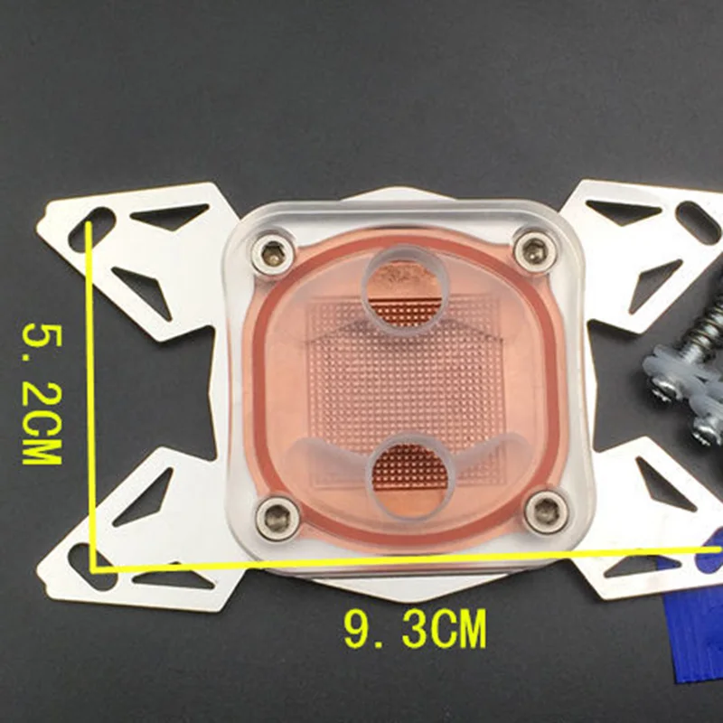 Компьютер CPU кулер блок водяного охлаждения медная база POM Крышка для LGA 1155 2011 AMD AM4