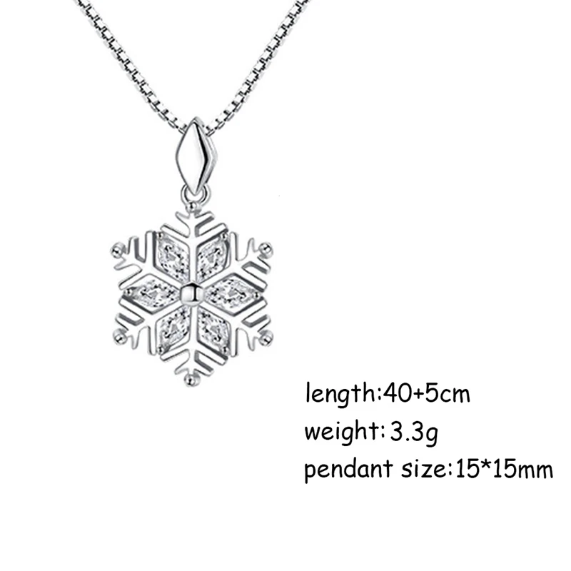 

Snowflake Necklace Female Korean Clavicle Chain Simple Student Necklace Sen Department Japan And South Korea Gift