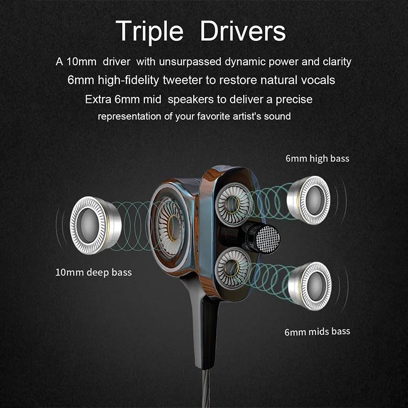 Модные спортивные наушники проводные HiFi супер бас стерео с микрофоном доступны