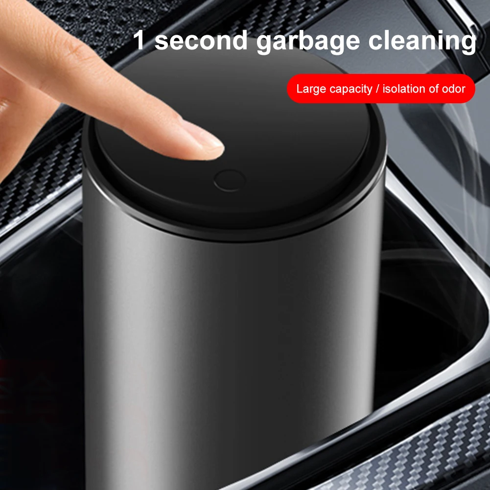 

Mini Car Trash Bin Alloy Garbage Can For Car Dustbin Waste Rubbish Basket Bin Organizer Storage Holder Bag Auto Accessories