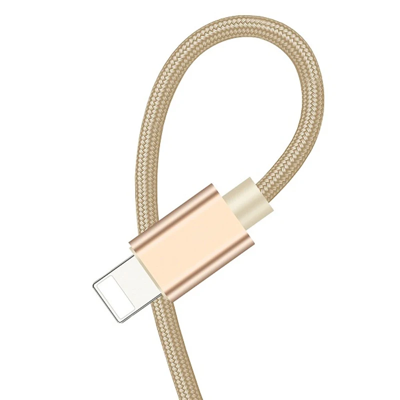 Gold Кабель USB для быстрой зарядки 3.1A для iPhone Xs max Xr X 8 7 6 plus 6s 5 s plus ipad mini, шнур для быстрой зарядки и передачи данных - Цвет: Gold