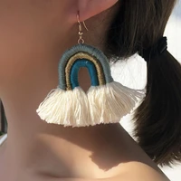 earring 2021 trend stainless steel fashion aesthetic earring for women boho jewelry vintage earrings tassel earrings