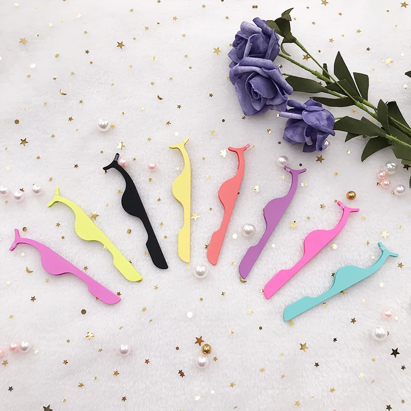 Оптовая продажа разноцветные пинцеты для ресниц 20/шт принимаются индивидуальные