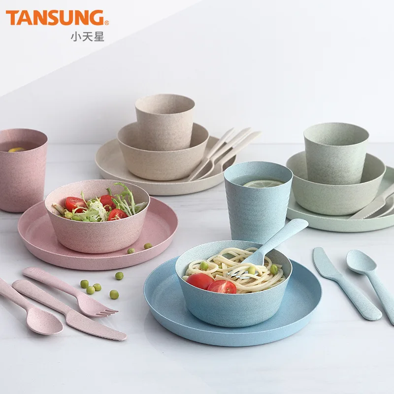 Набор посуды из пшеничной соломы | Дом и сад