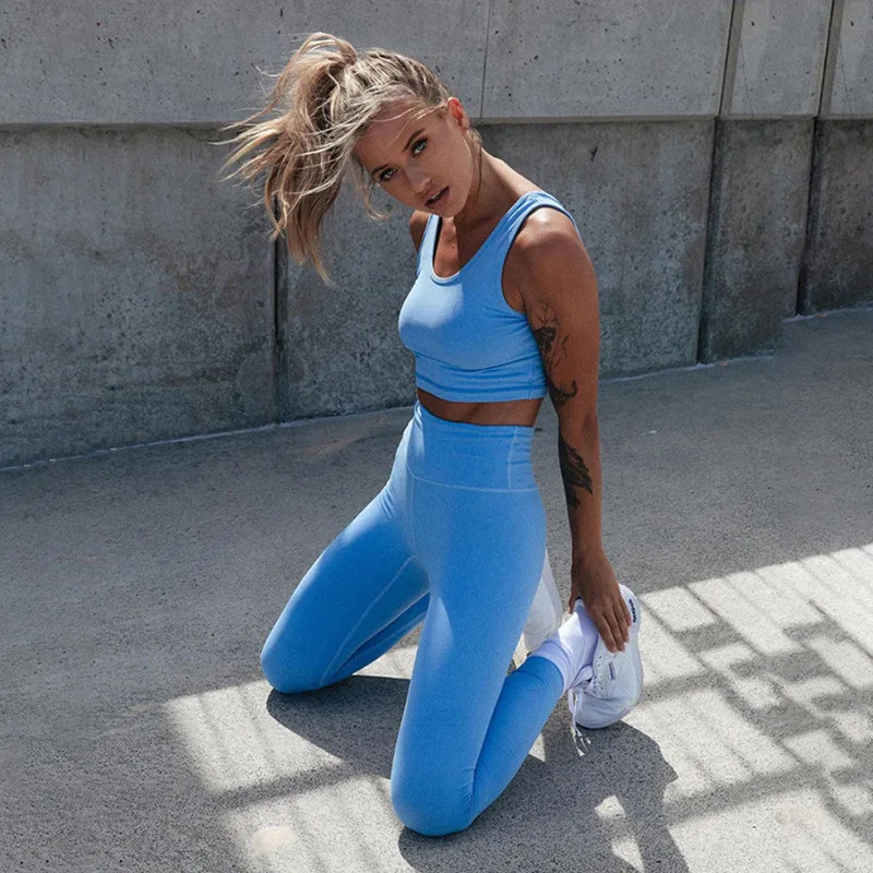 Комплект из 2 предметов одежда для тренировок женщин спортивный комплект с