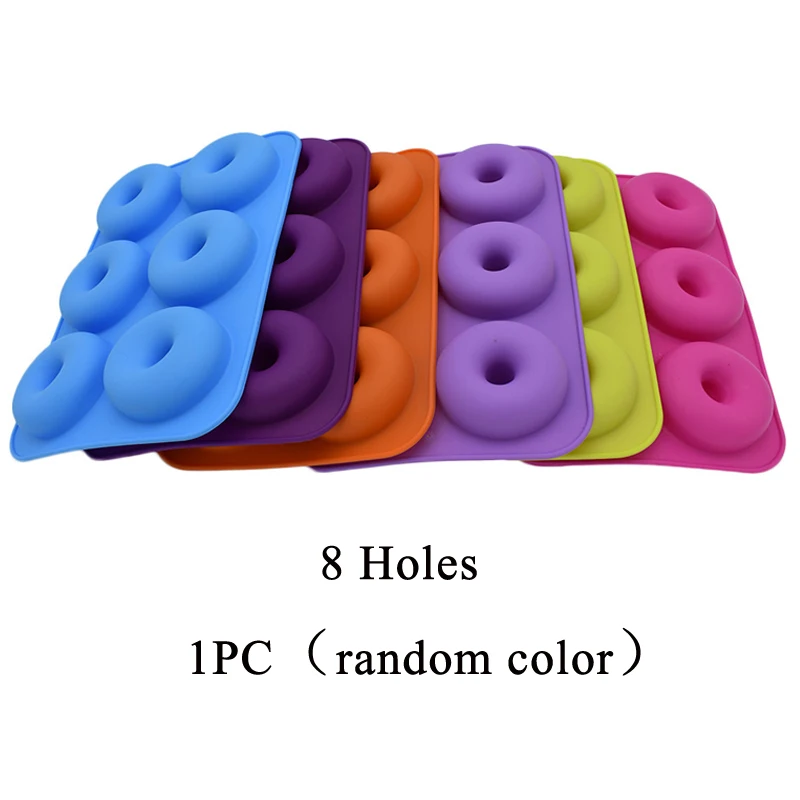 8holes random DIY пончик, антипригарная форма для выпечки, кондитерское Печенье Шоколад, Пончик Форма для кексов наборы для десерта 8/18 отверстий ZXH - Цвет: 8holes random